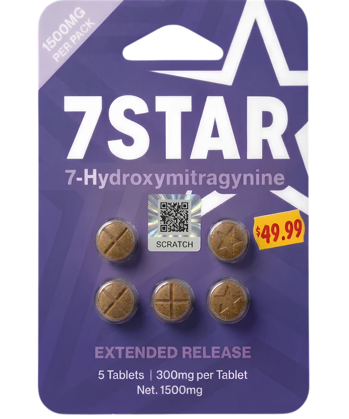 7-STAR Purple 300mg 7-hydroxymitragynine extended release