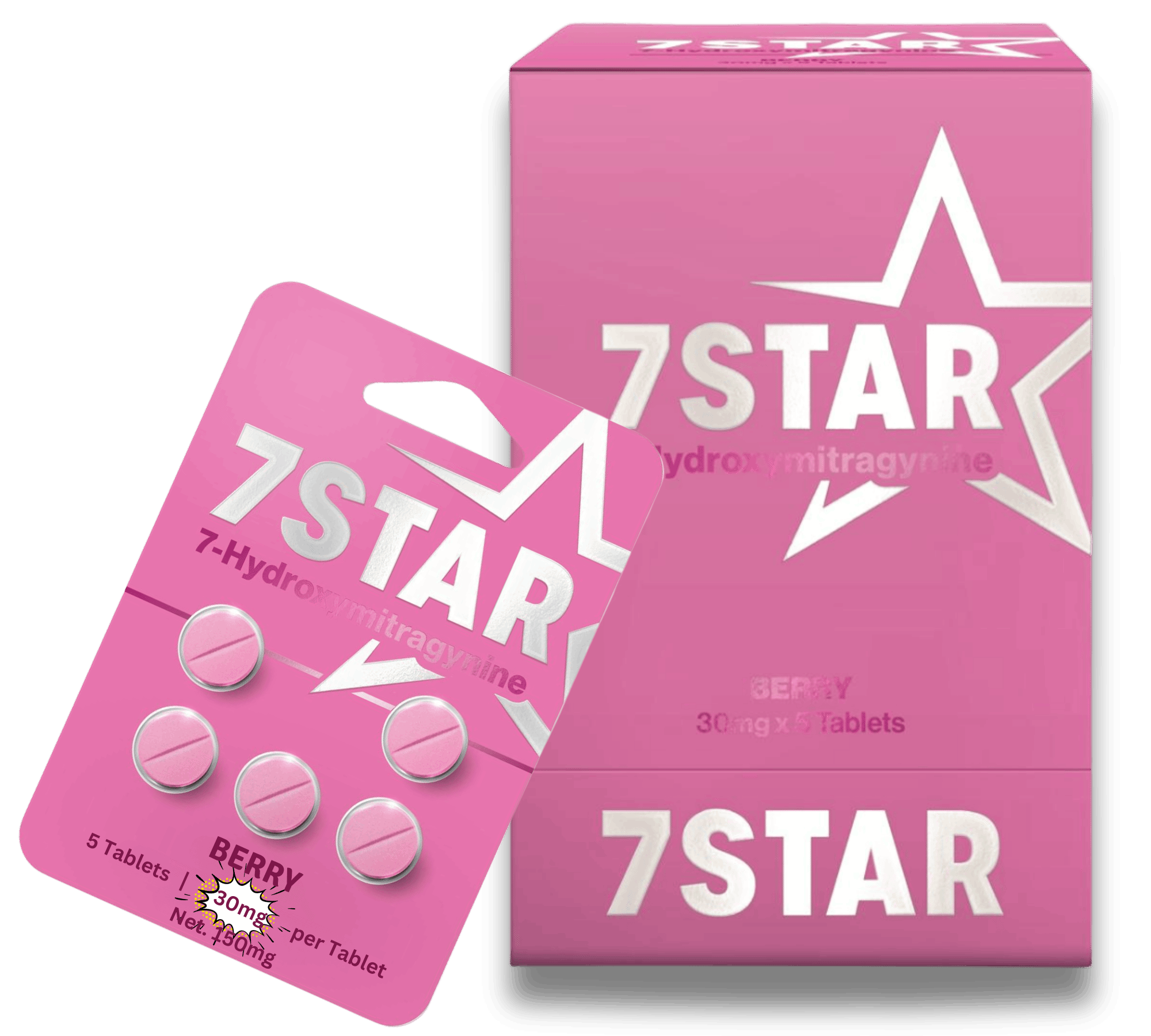 7 star 7 Hydroxy 5 Counts Tab box