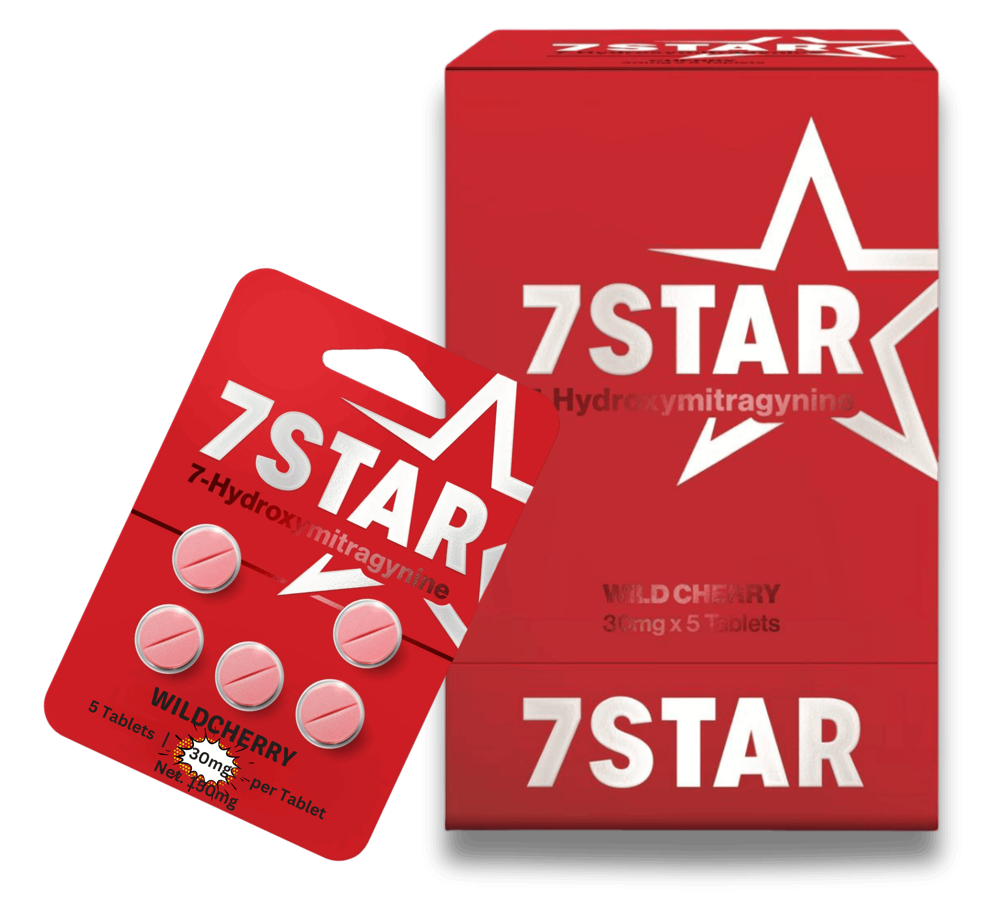 7 star 7 Hydroxy 3 Counts Tab box