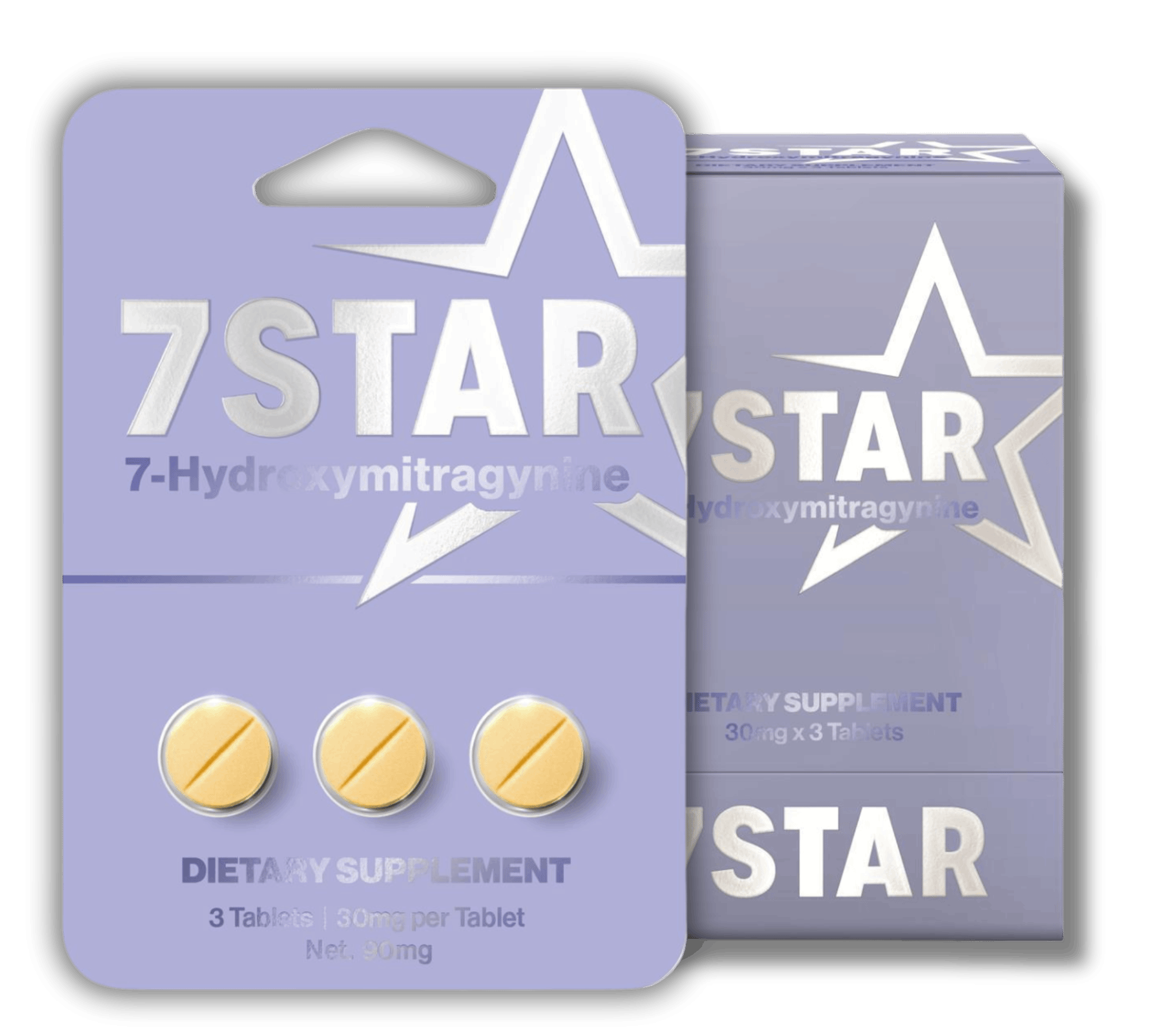 7 star 7 Hydroxy 3 Counts Tab box