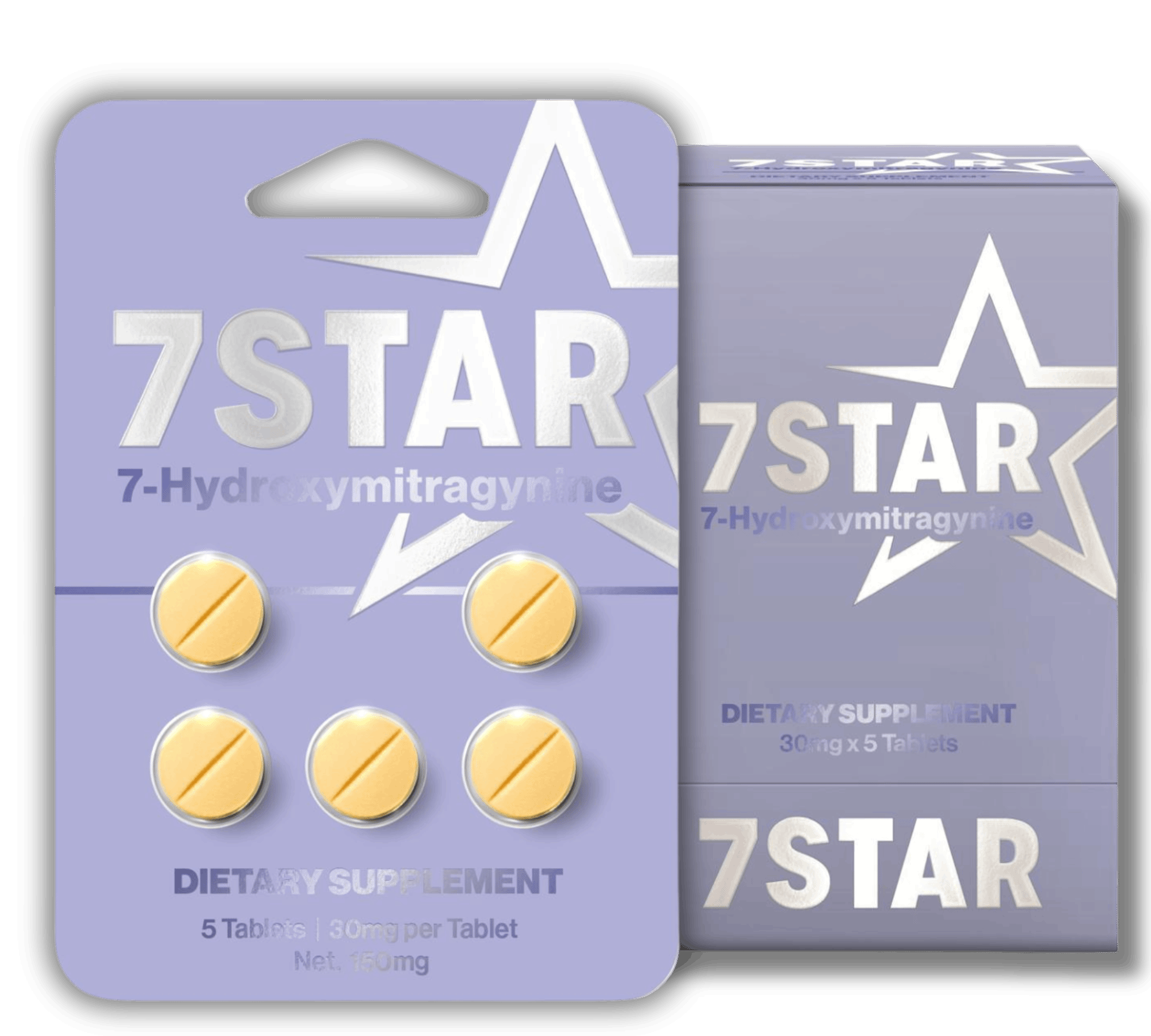 7 star 7 Hydroxy 5 Counts Tab box