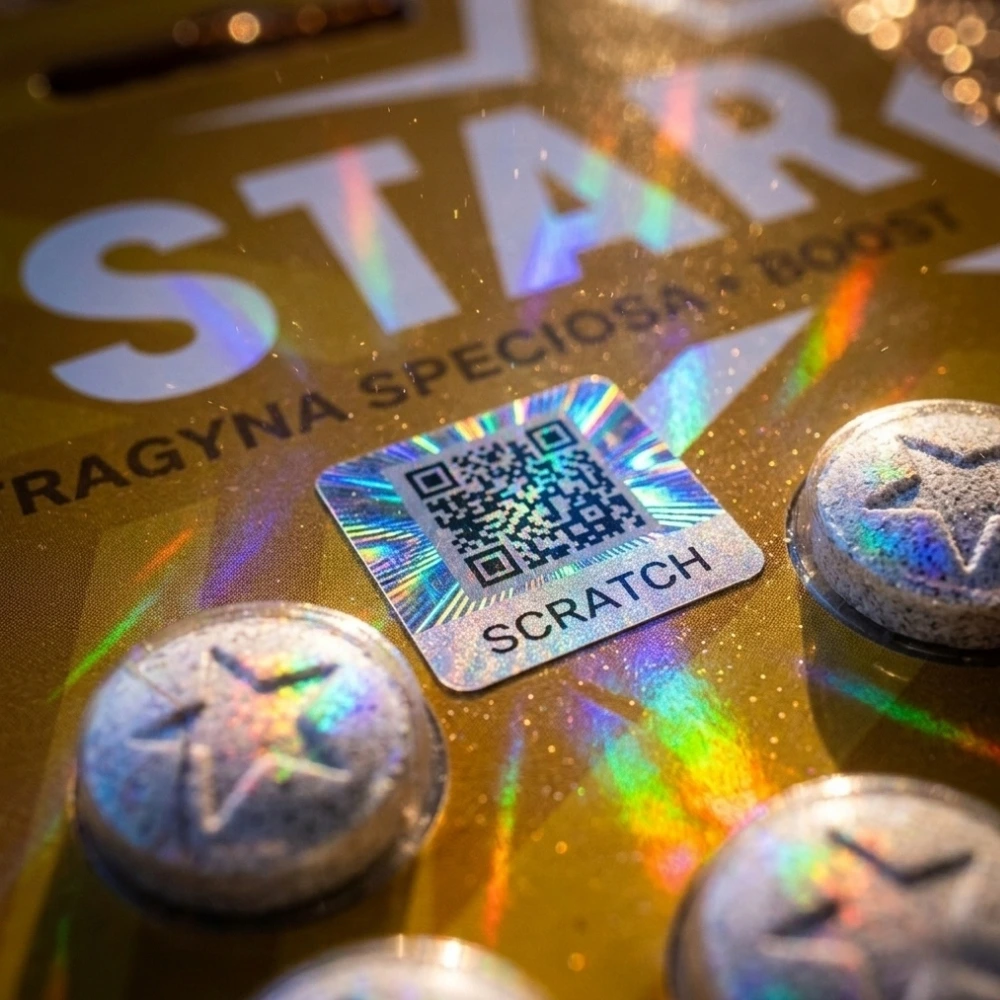 7-STAR scratch code located under QR code